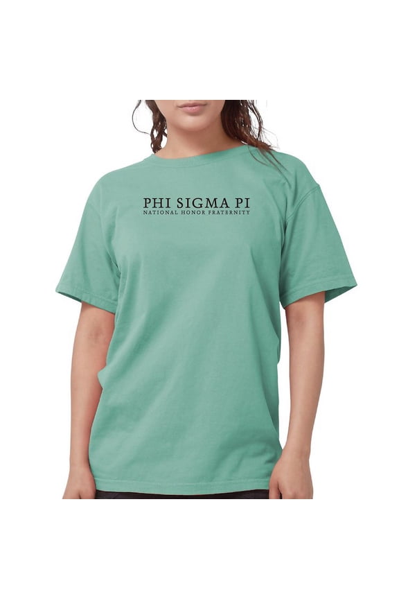 - Phi Sigma Pi Black Wordmark T Shirt - Womens Comfort Colors® Shirt