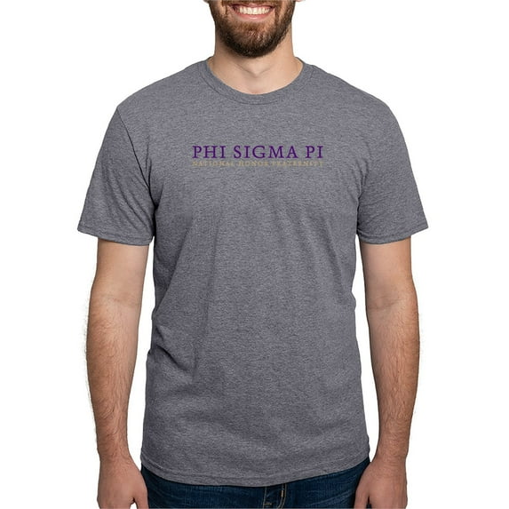 CafePress - Phi Sigma Pi Colored Wordmark T Shirt - Mens Tri-blend T-Shirt
