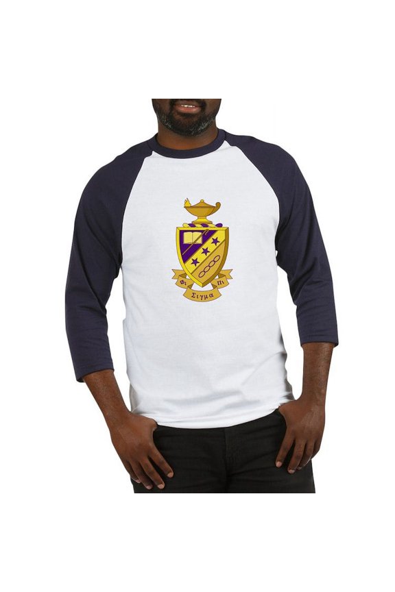 - Phi Sigma Pi Full Color Baseball Jersey - Cotton Baseball Jersey, 3/4 Raglan Sleeve Shirt