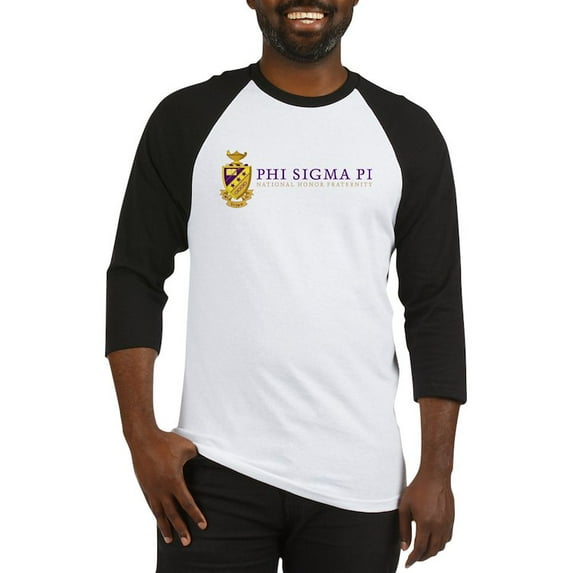 CafePress - Phi Sigma Pi Full Color Wordmark Baseball Jersey - Cotton Baseball Jersey, 3/4 Raglan Sleeve Shirt