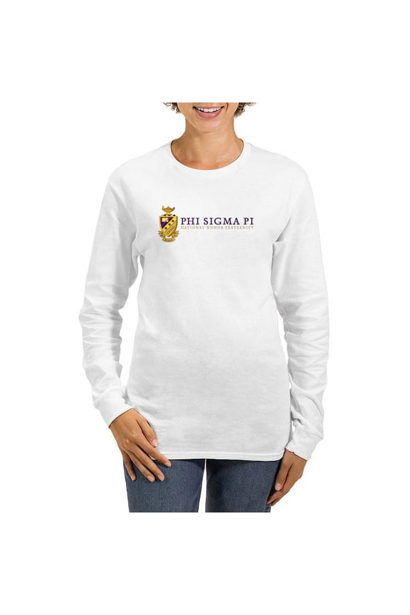 - Phi Sigma Pi Full Color Wordmark Long Sleeve T Shirt - Women's Long Sleeve Graphic Casual T-Shirt