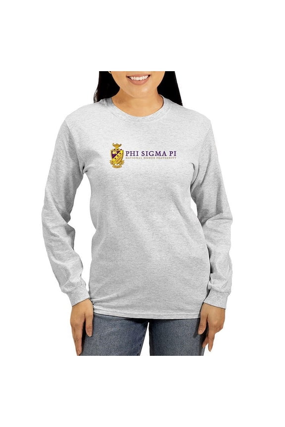 - Phi Sigma Pi Full Color Wordmark Long Sleeve T Shirt - Women's Long Sleeve Graphic Casual T-Shirt