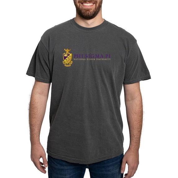 CafePress - Phi Sigma Pi Full Color Wordmark T Shirt - Mens Comfort Colors Shirt
