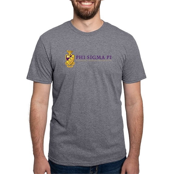 CafePress - Phi Sigma Pi Full Color Wordmark T Shirt - Mens Tri-blend T-Shirt