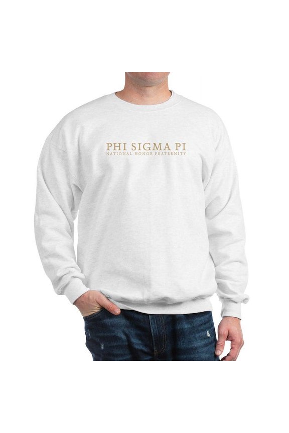 - Phi Sigma Pi Gold Wordmark Sweatshirt - Crew Neck Sweatshirt