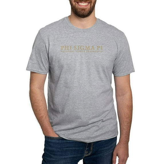 CafePress - Phi Sigma Pi Gold Wordmark T Shirt - Fitted T-Shirt, Vintage Fit Soft Cotton Tee