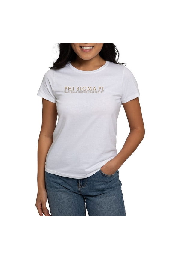 - Phi Sigma Pi Gold Wordmark T Shirt - Women's Classic T-Shirt