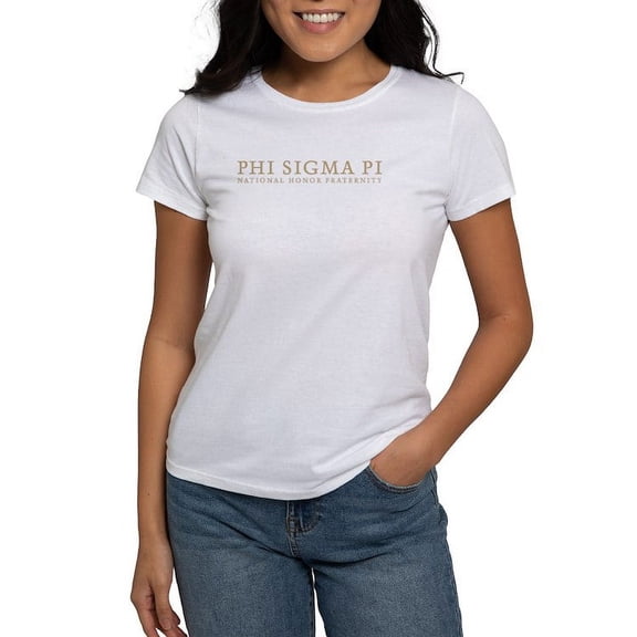 CafePress - Phi Sigma Pi Gold Wordmark T Shirt - Women's Classic T-Shirt
