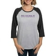 thumbnail image 1 of CafePress - Phi Sigma Pi Purple Wordmark Long Sleeve T Shirt - Womens Baseball Tee, 1 of 4