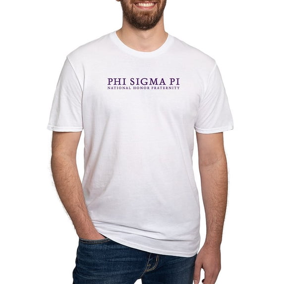 CafePress - Phi Sigma Pi Purple Wordmark T Shirt - Fitted T-Shirt, Vintage Fit Soft Cotton Tee
