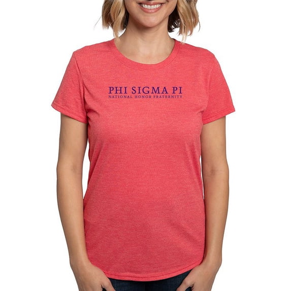 CafePress - Phi Sigma Pi Purple Wordmark T Shirt - Womens Tri-blend T-Shirt