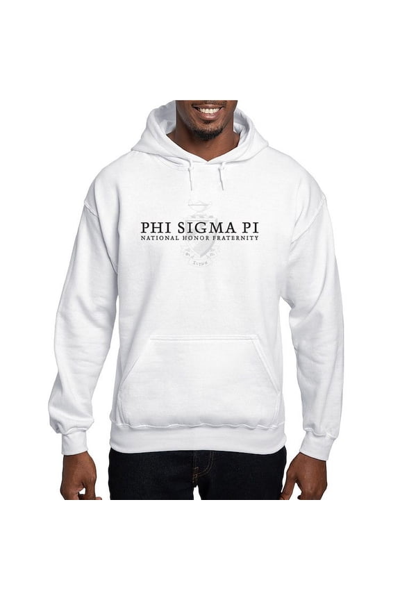 - Phi Sigma Pi Shield Black Wordmark Sweatshirt - Pullover Hoodie, Hooded Sweatshirt