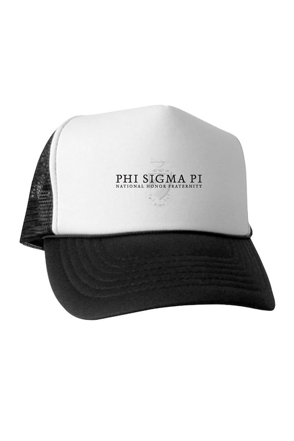 - Phi Sigma Pi Shield Black Wordmark - Unique Trucker Hat, Classic Baseball Hat