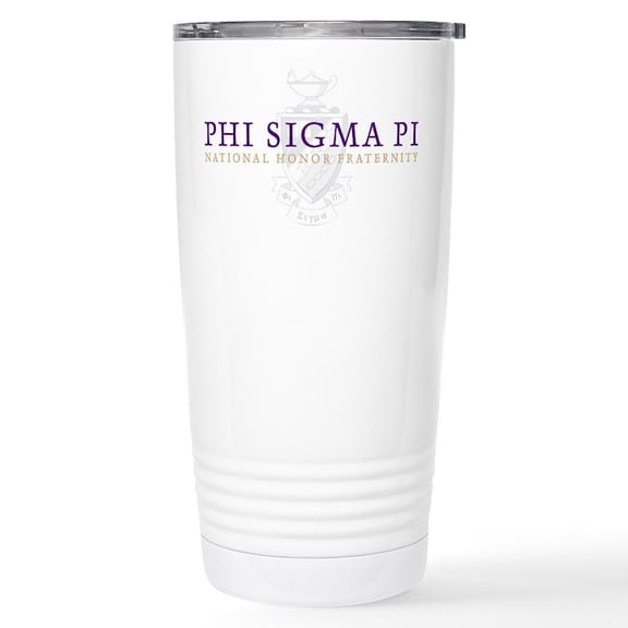 CafePress - Phi Sigma Pi Shield Color Wordmark Mugs - Insulated Stainless Steel Travel Tumbler 20 oz.