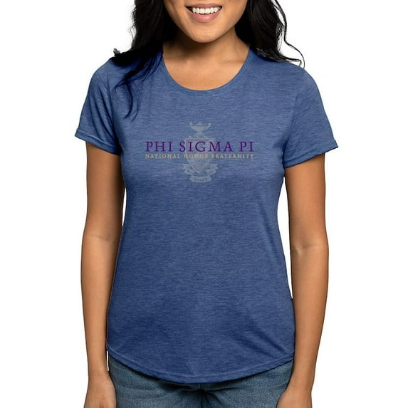 CafePress - Phi Sigma Pi Shield Color Wordmark T Shirt - Womens Tri-blend T-Shirt