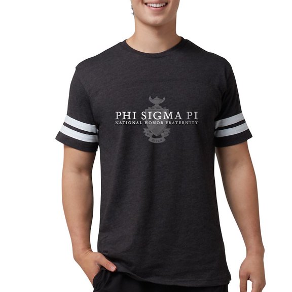 CafePress - Phi Sigma Pi White Wordmark And Shield T Shirt - Mens Football Shirt