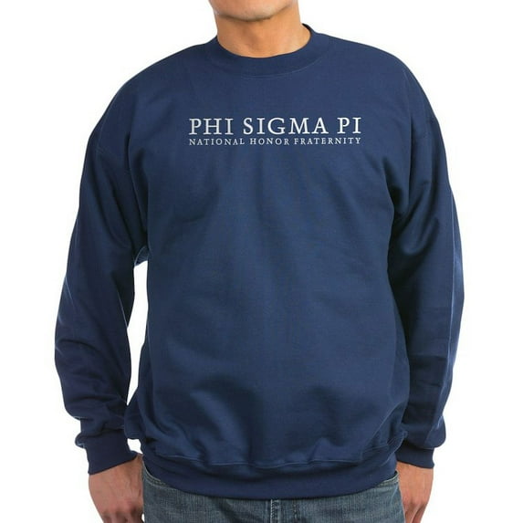 CafePress - Phi Sigma Pi White Wordmark Sweatshirt - Classic Crew Neck Sweatshirt