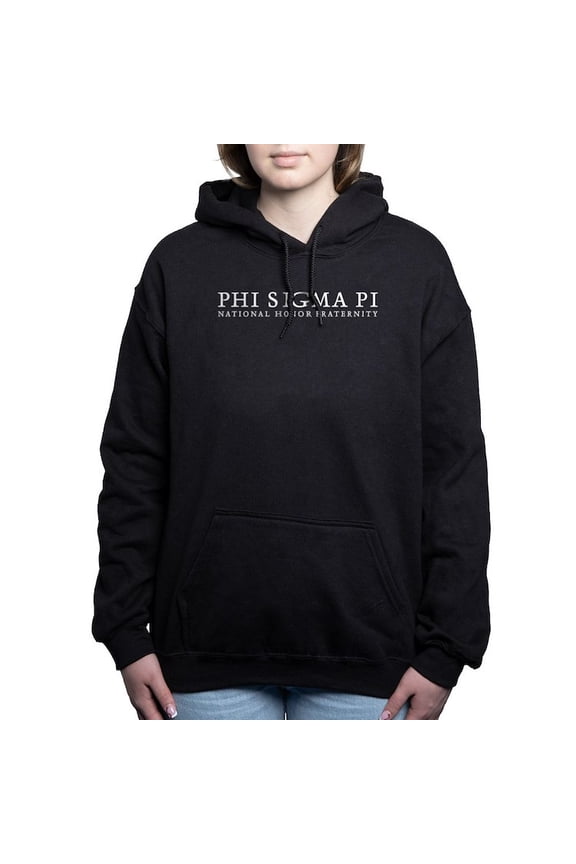 - Phi Sigma Pi White Wordmark Sweatshirt - Pullover Hoodie, Classic & Comfortable Hooded Sweatshirt