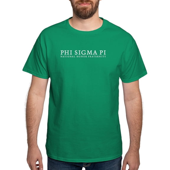 CafePress - Phi Sigma Pi White Wordmark T Shirt - Men's Classic Graphic Cotton T-Shirt