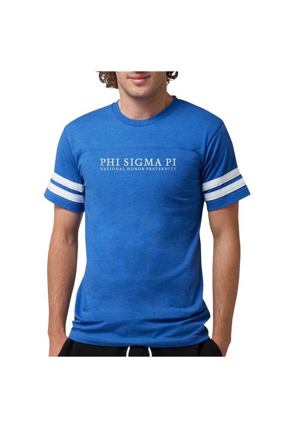 - Phi Sigma Pi White Wordmark T Shirt - Mens Football Shirt