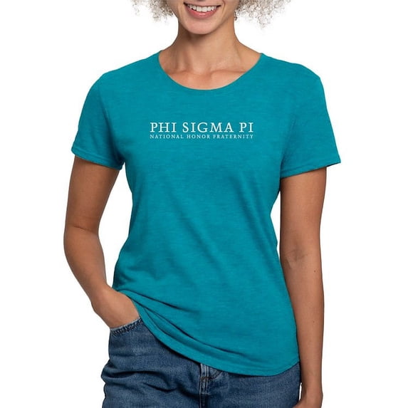 CafePress - Phi Sigma Pi White Wordmark T Shirt - Womens Tri-blend T-Shirt