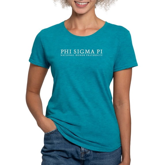 CafePress - Phi Sigma Pi White Wordmark T Shirt - Womens Tri-blend T-Shirt