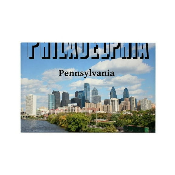 CafePress - Philadelphia_10X8_Puzzle_Mousepad - Rectangle Magnet, 2"x3" Refrigerator Magnet