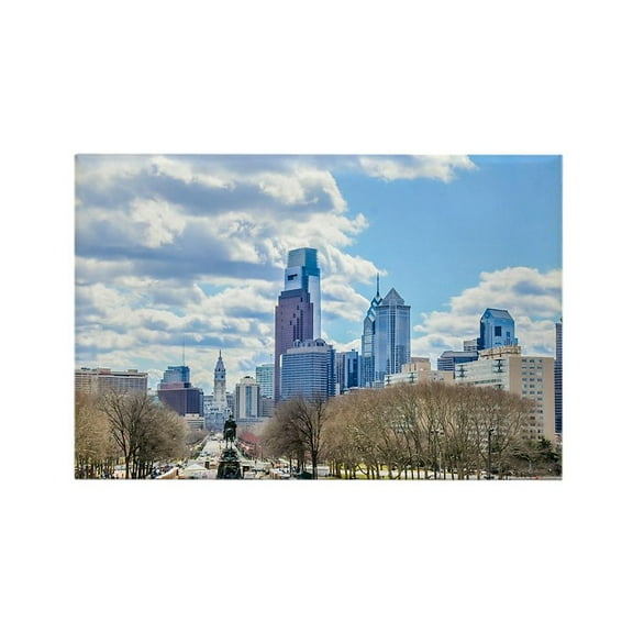 CafePress - Philadelphia Cityscape Skyline View - Rectangle Magnet, 2"x3" Refrigerator Magnet