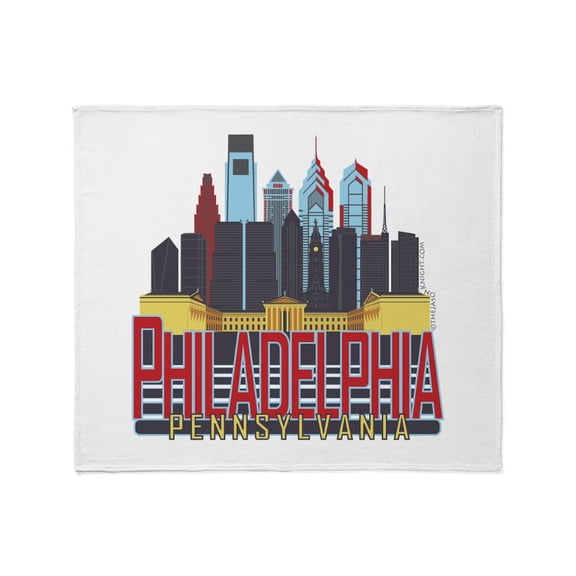 CafePress - Philly Red & Blue Throw Blanket - Soft Fleece Throw Blanket, 50"x60" for All Ages