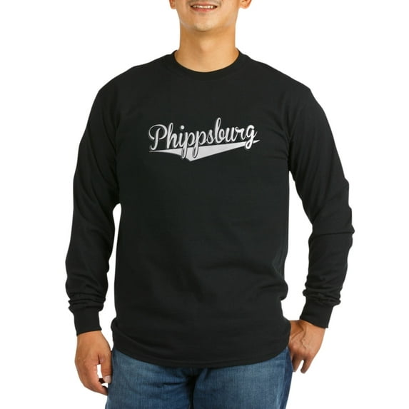 CafePress - Phippsburg, Retro, Long Sleeve T-Shirt - Long Sleeve Dark T-Shirt
