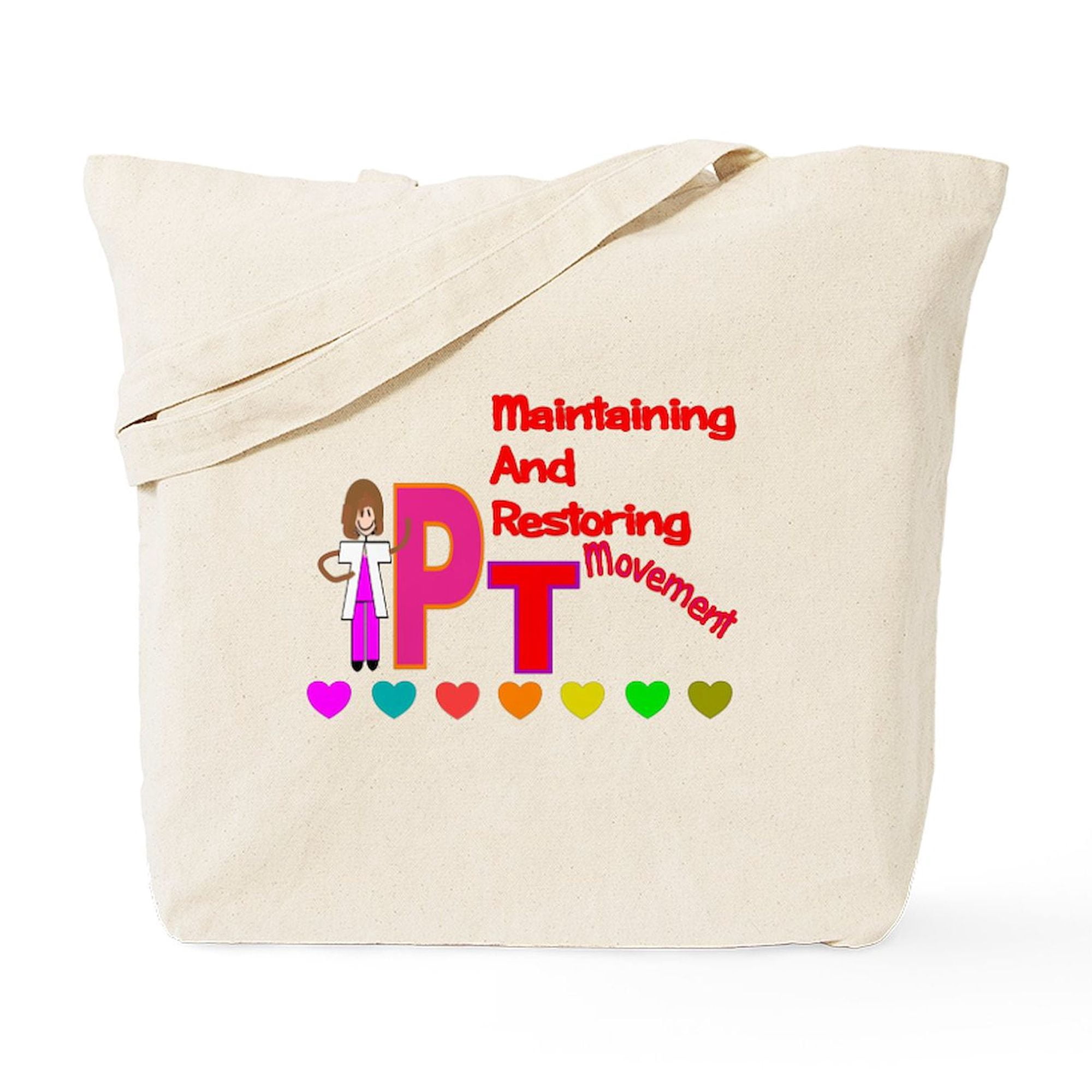 CafePress Physical Therapist Tote Bag - Natural Canvas Reusable Shopping Bag, Professionally Printed, Two Sizes