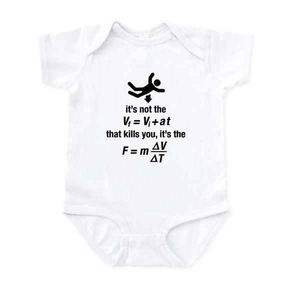 CafePress - Physics Body Suit - Baby Light Bodysuit, Size Newborn - 24 Months
