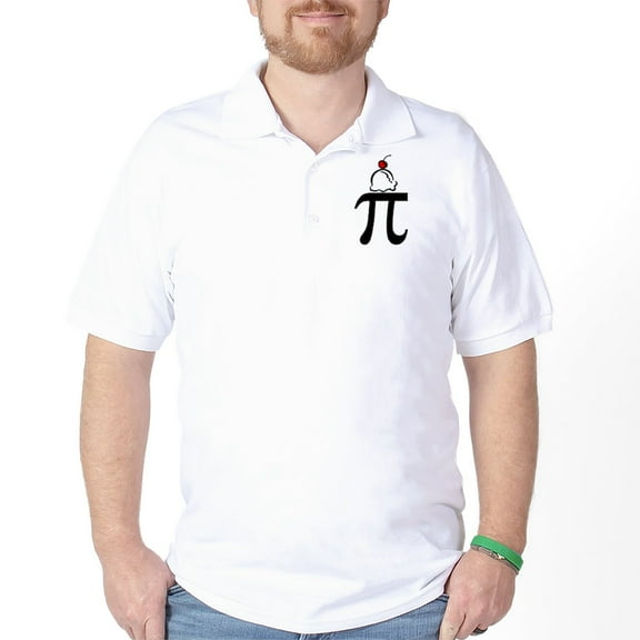 CafePress - Pi A La Mode Golf Shirt - Golf Shirt, Pique Knit Golf Polo