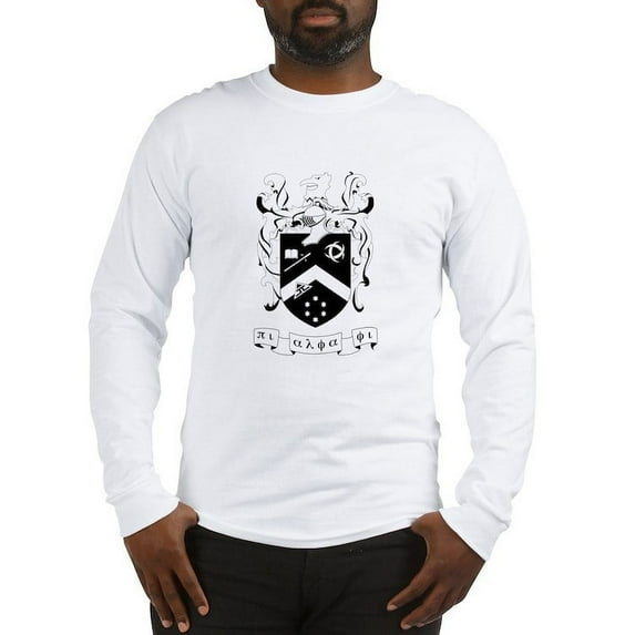 CafePress - Pi Alpha Phi Black And White Crest Long Sleeve T Shirt - Unisex Cotton Long Sleeve T-Shirt