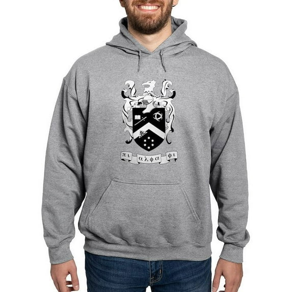 CafePress - Pi Alpha Phi Black And White Crest Sweatshirt - Pullover Hoodie, Hooded Sweatshirt