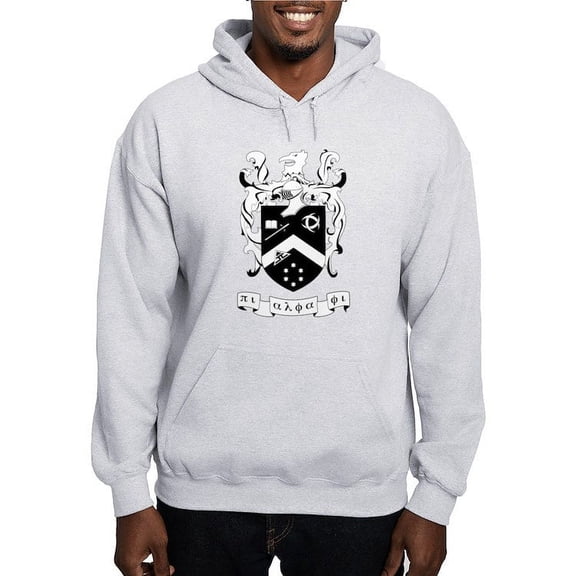 CafePress - Pi Alpha Phi Black And White Crest Sweatshirt - Pullover Hoodie, Hooded Sweatshirt