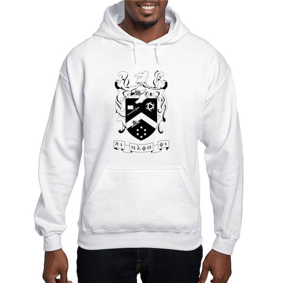 CafePress - Pi Alpha Phi Black And White Crest Sweatshirt - Pullover Hoodie, Hooded Sweatshirt