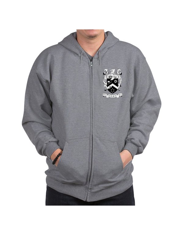 - Pi Alpha Phi Black And White Crest Sweatshirt - Zip Hoodie, Classic Hooded Sweatshirt with Metal Zipper