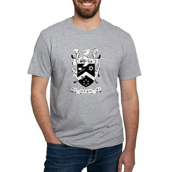 CafePress - Pi Alpha Phi Black And White Crest T Shirt - Fitted T-Shirt, Vintage Fit Soft Cotton Tee