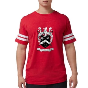 CafePress - Pi Alpha Phi Black And White Crest T Shirt - Mens Football Shirt