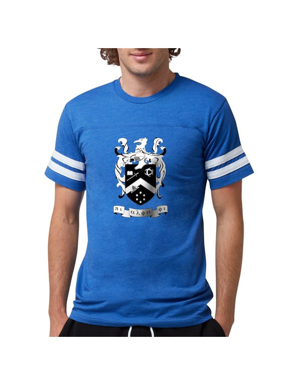 - Pi Alpha Phi Black And White Crest T Shirt - Mens Football Shirt