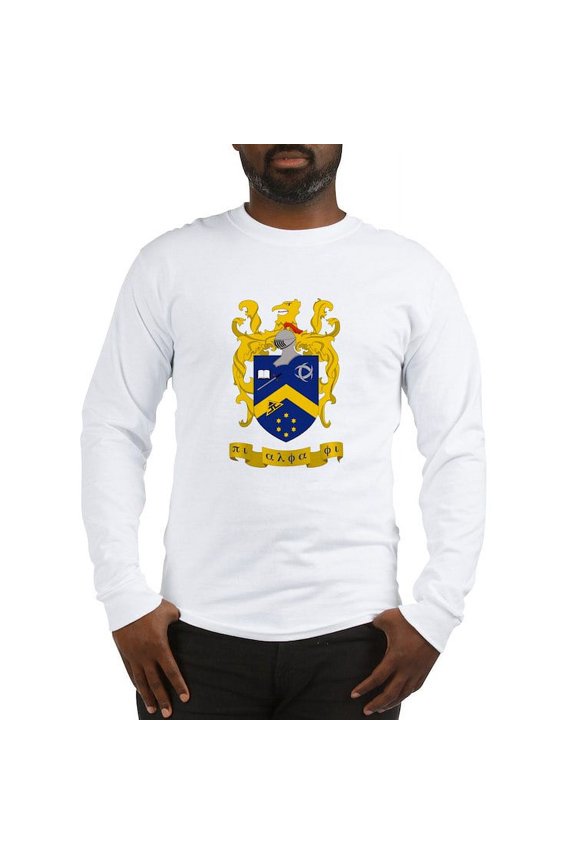 - Pi Alpha Phi Colored Crest Long Sleeve T Shirt - Unisex Cotton Long Sleeve T-Shirt