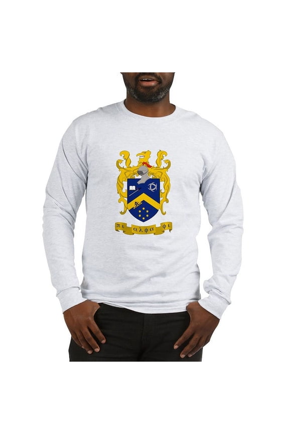 - Pi Alpha Phi Colored Crest Long Sleeve T Shirt - Unisex Cotton Long Sleeve T-Shirt