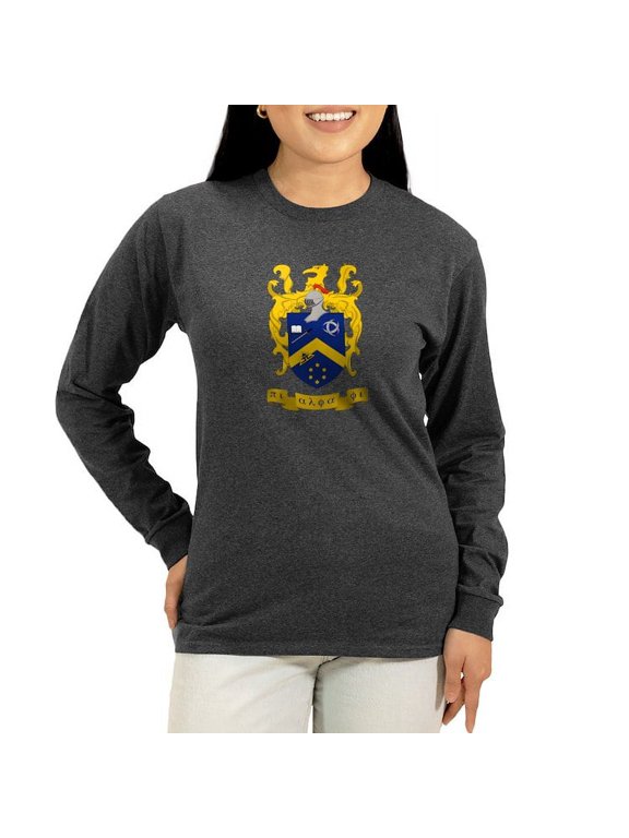 - Pi Alpha Phi Colored Crest Long Sleeve T Shirt - Women's Long Sleeve Graphic Tee Casual Fit