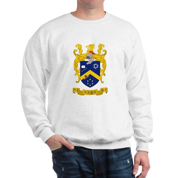 CafePress - Pi Alpha Phi Colored Crest Sweatshirt - Crew Neck Sweatshirt