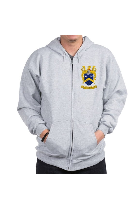 - Pi Alpha Phi Colored Crest Sweatshirt - Zip Hoodie, Classic Hooded Sweatshirt with Metal Zipper