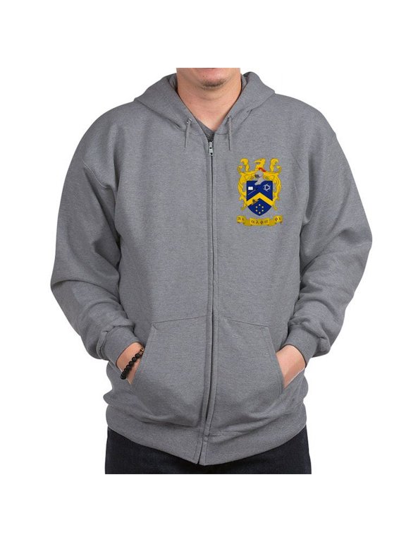 - Pi Alpha Phi Colored Crest Sweatshirt - Zip Hoodie, Classic Hooded Sweatshirt with Metal Zipper