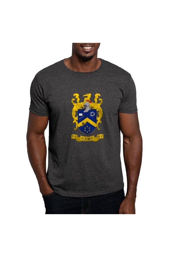- Pi Alpha Phi Colored Crest T Shirt - Men's Classic Graphic Cotton T-Shirt