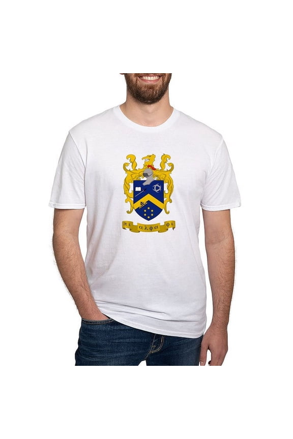 - Pi Alpha Phi Colored Crest T Shirt - Fitted T-Shirt, Vintage Fit Soft Cotton Tee