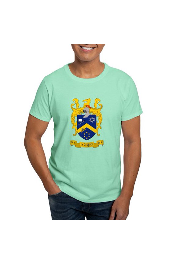 - Pi Alpha Phi Colored Crest T Shirt - Men's Classic Cotton T-Shirts